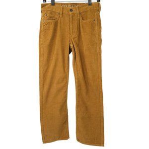 American Eagle Corduroy Pants Mens 26 x 26.5 Original Straight Leg Brown AE NEW